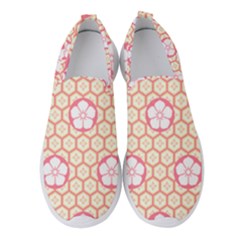 Floral Design Seamless Wallpaper Women s Slip On Sneakers by Pakrebo