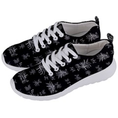 Black And White Ethnic Design Print Men s Lightweight Sports Shoes