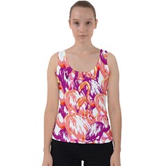 Flamingos Velvet Tank Top