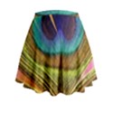 Peacock Feather Bird Colorful Mini Flare Skirt View2