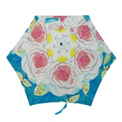 Favorite Rose Watercolor   Mini Folding Umbrellas by okhismakingart