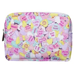 Candy Hearts (sweet Hearts-inspired) Make Up Pouch (medium) by okhismakingart