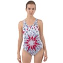 Flaming Sun Abstract Cut-Out Back One Piece Swimsuit View1