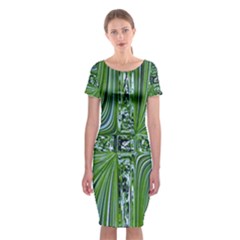 Electric Field Art Vii Classic Short Sleeve Midi Dress
