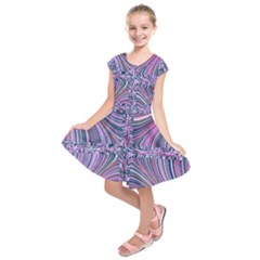 Electric Field Art Ix Kids  Short Sleeve Dress