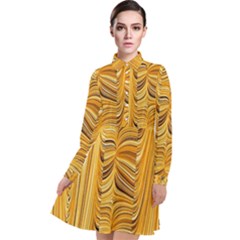 Electric Field Art Xl Long Sleeve Chiffon Shirt Dress