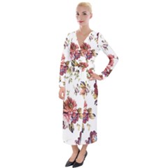A Secret Garden Velvet Maxi Wrap Dress