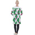 Feuilles Et Pois Longline Hooded Cardigan View2