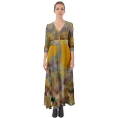 Abstract: Candle And Nail Polish Button Up Boho Maxi Dress