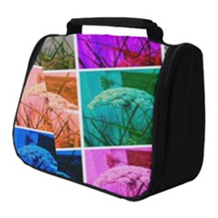 Color Block Queen Annes Lace Collage Full Print Travel Pouch (small) by okhismakingart