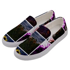 Sunflower Collage Men s Canvas Slip Ons