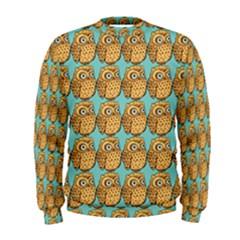 Owl Wallpaper Bird Men s Sweatshirt by Alisyart