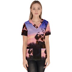 Sunflower Sunset Ii Women s V-neck Scrub Top