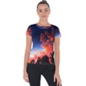 Deep Blue Sunset Short Sleeve Sports Top  View1