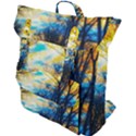 Yellow and Blue Forest Buckle Up Backpack View1