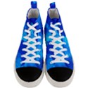Deep Blue Clouds Men s Mid-Top Canvas Sneakers View1