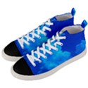 Deep Blue Clouds Men s Mid-Top Canvas Sneakers View2