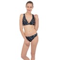 High Contrast Black and White Queen Anne s Lace Hillside Classic Banded Bikini Set  View1