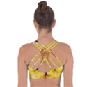 Pale Yellow Rose Cross String Back Sports Bra View2