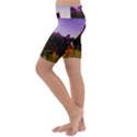 Purple Afternoon Kids  Lightweight Velour Cropped Yoga Leggings View2