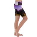 Purple Afternoon Kids  Lightweight Velour Cropped Yoga Leggings View3