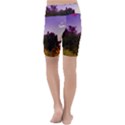 Purple Afternoon Kids  Lightweight Velour Cropped Yoga Leggings View4