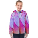 Red purple green ink           Kids  Hooded Puffer Jacket View1