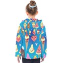 Cute food characters clipart            Kids  Hooded Puffer Jacket View2