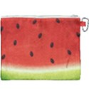 Juicy Paint texture Watermelon red and green watercolor Canvas Cosmetic Bag (XXXL) View2