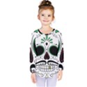Day Of The Dead Skull Sugar Skull Kids  Long Sleeve Tee View1