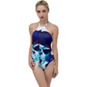 Skull Pirates Symbol Skeleton Go with the Flow One Piece Swimsuit View1