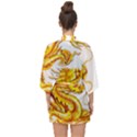 Chinese Dragon Golden Half Sleeve Chiffon Kimono View2