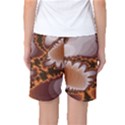 Fractal Pattern Shades Of Brown Women s Basketball Shorts View2