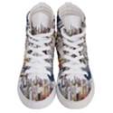 Hong Kong Skyline Watercolor Painting Poster Men s Hi-Top Skate Sneakers View1