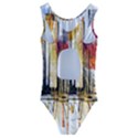 New York City Skyline Vector Illustration Kids  Cut-Out Back One Piece Swimsuit View2