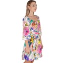 Lovely Pinky Floral Velour Kimono Dress View3