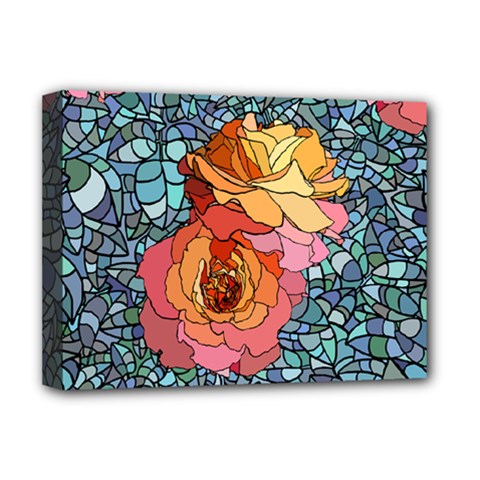 Pattern Rose Yellow Background Deluxe Canvas 16  X 12  (stretched) 