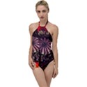 Ornamental Poppies Half Rosette Plant Go with the Flow One Piece Swimsuit View1