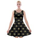 Dragon Head Motif Pattern Design Velvet Skater Dress View1