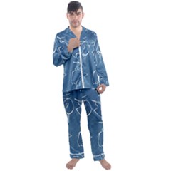 Katsushika Hokusai, Egrets From Quick Lessons In Simplified Drawing Men s Satin Pajamas Long Pants Set