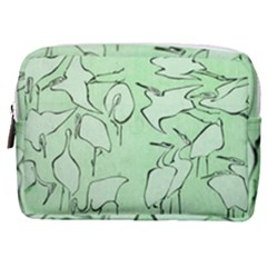 Katsushika Hokusai, Egrets From Quick Lessons In Simplified Drawing Make Up Pouch (medium) by Valentinaart