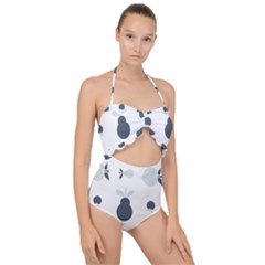 Apples Pears Continuous Scallop Top Cut Out Swimsuit by HermanTelo