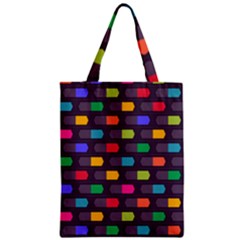 Background Colorful Geometric Zipper Classic Tote Bag by HermanTelo