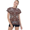 Animal Ruffle Collar Chiffon Blouse View1