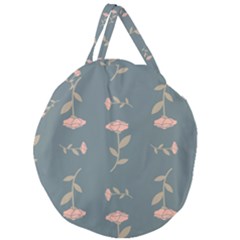 Florets Rose Flower Giant Round Zipper Tote by HermanTelo