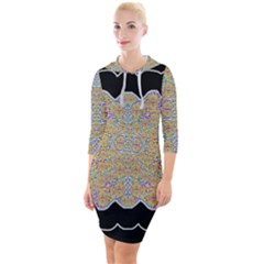 Pearls As Candy Quarter Sleeve Hood Bodycon Dress