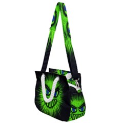 Monster Green Evil Common Rope Handles Shoulder Strap Bag by HermanTelo