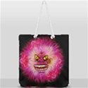 Monster Pink Eyes Aggressive Fangs Full Print Rope Handle Tote (Large) View1