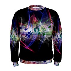 Particles Music Clef Wave Men s Sweatshirt by HermanTelo