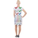 Confirm Button Metallic Metal Set Cap Sleeve Bodycon Dress View2
